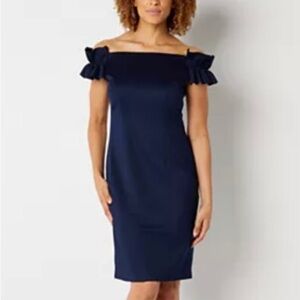 SLNY Navy Cocktail Dress NWT Size 8